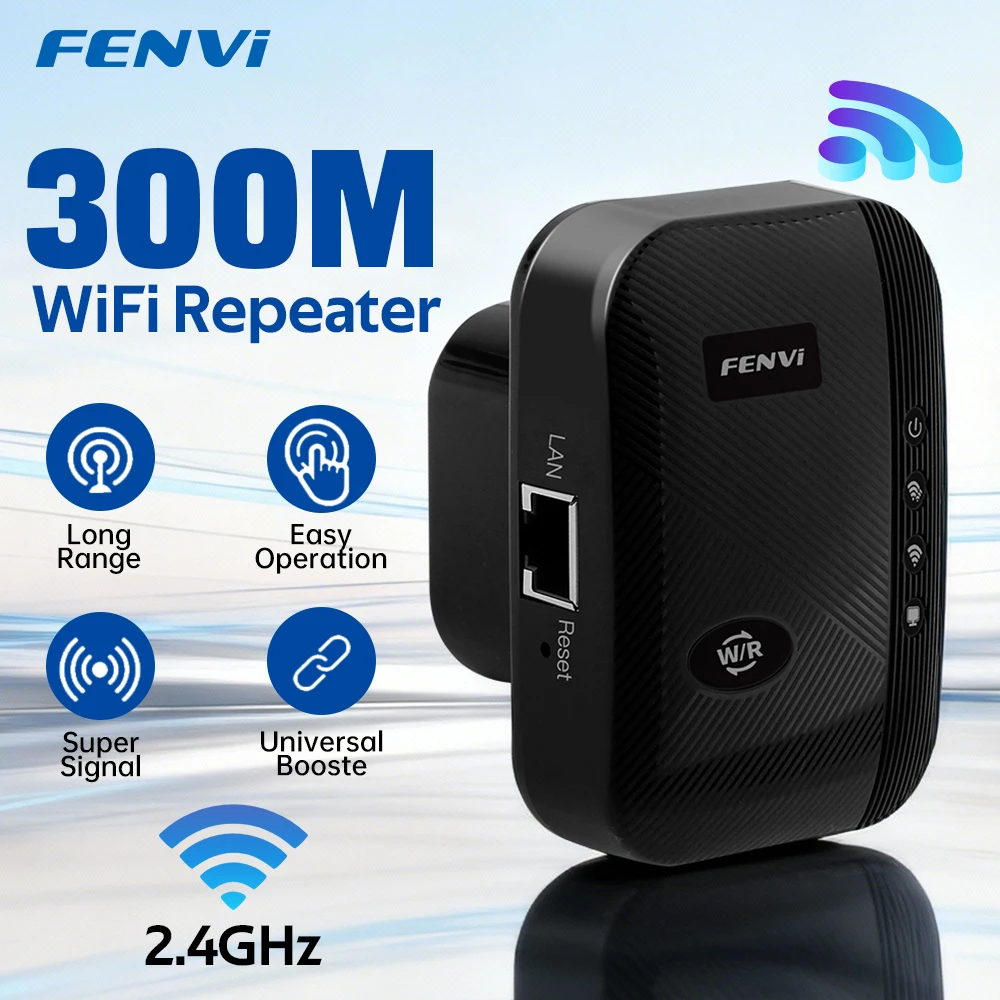 

FENVI Wireless WiFi Repeater 300Mbps WiFi Extender Amplifier Booster Router 802.11N Long Range WiFi Repetidor Signal Extension