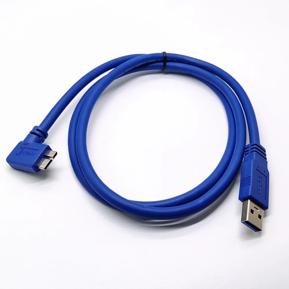 90 Degree USB 3.0 Type A to Micro B Cable USB 3.0 Super Speed Data Sync Cables Cord for External Hard Drive Disk HDD