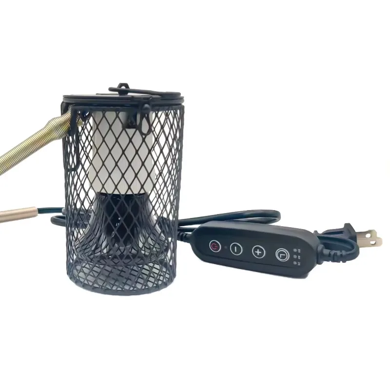 히팅매트 Pet Ceramic Heating Lamp, Lizard Turtle Warmer, Anti-Bite Anti-Scald Mesh Reptile Insulation Lampshade