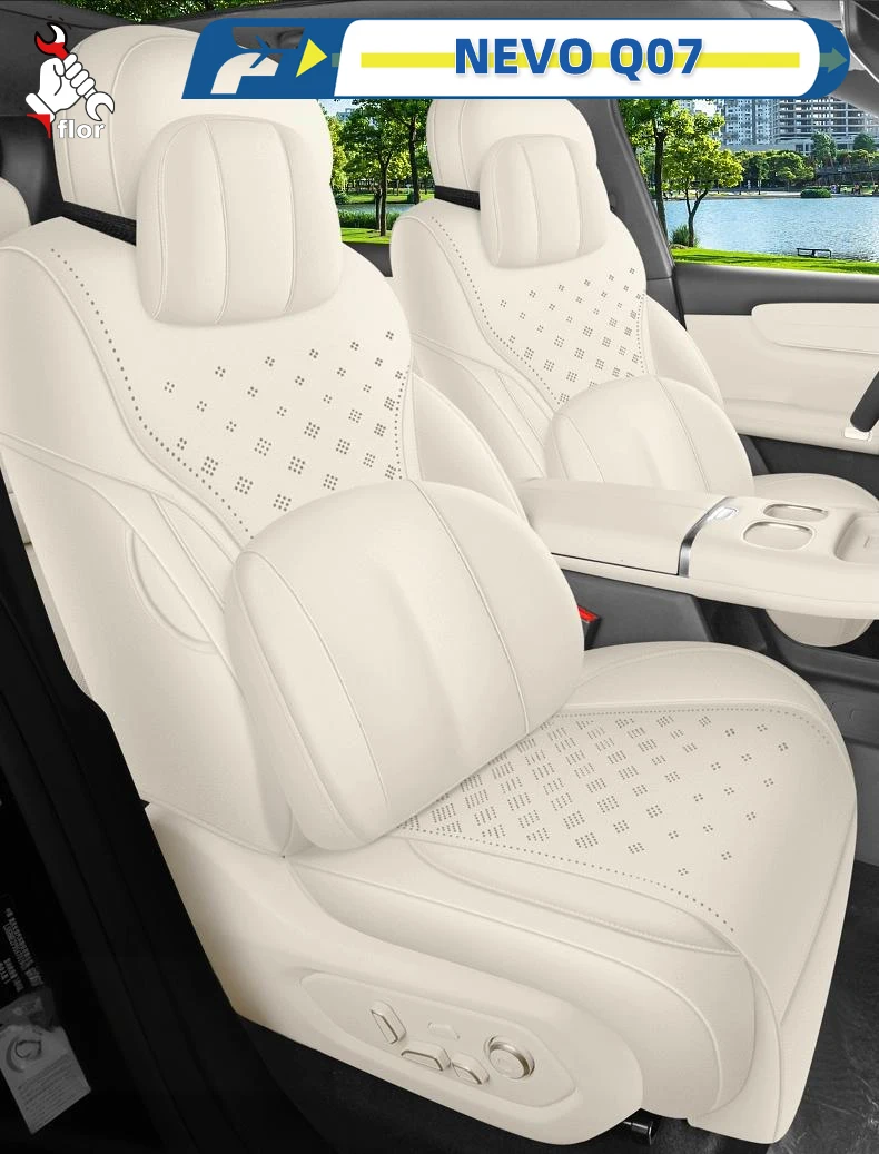 Left-Drive Car Seat Cover For CHANGAN NEVO Q07 2025 Custom Fit Seat Cover Full-Surround Seat Cushion Seat Protection Cover