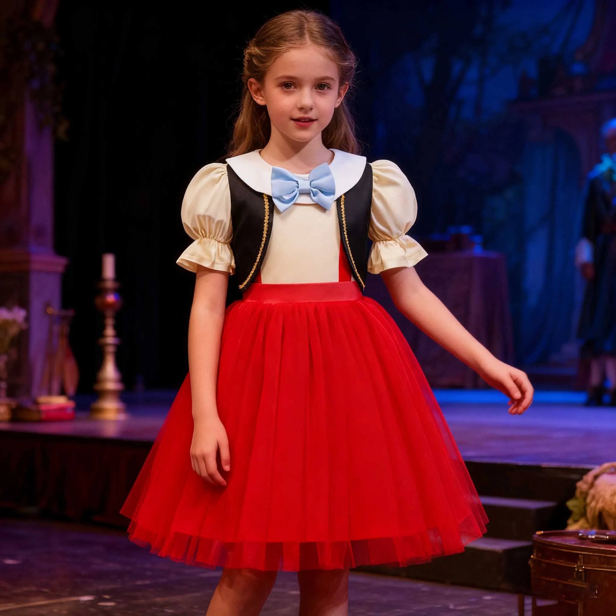 Puppenkleid Mädchen Puppenkostüm für Kinder Märchenfigur Outfit Halloween Kostüme Geburtstagsfeier 3-10 Jahre