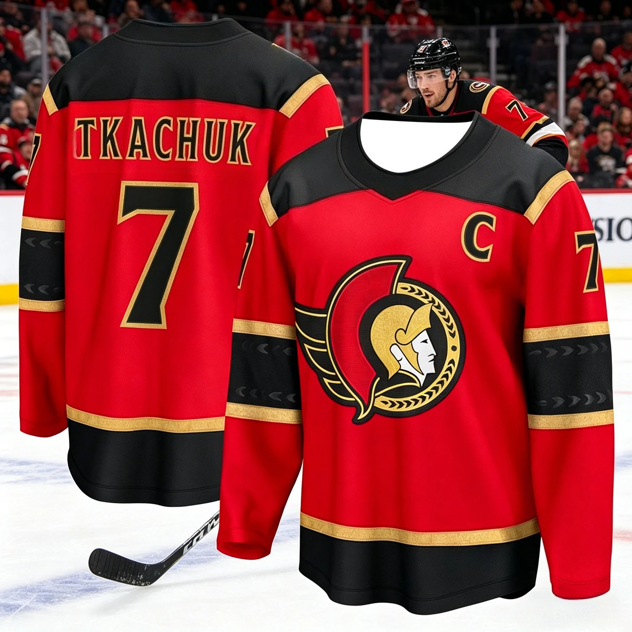2026 Men's New Ice Hockey Training Suit - Fan Edition 3D Printed Pattern Moisture-Wicking Red Long-Sleeved T-Shirt Kids