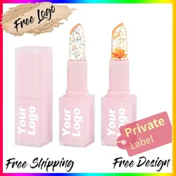 Lip Flower Balm Private Label Lips Moisturizer Magic Temperature Color Change Clear Jelly Lipstick Lip Balm Custom Logo
