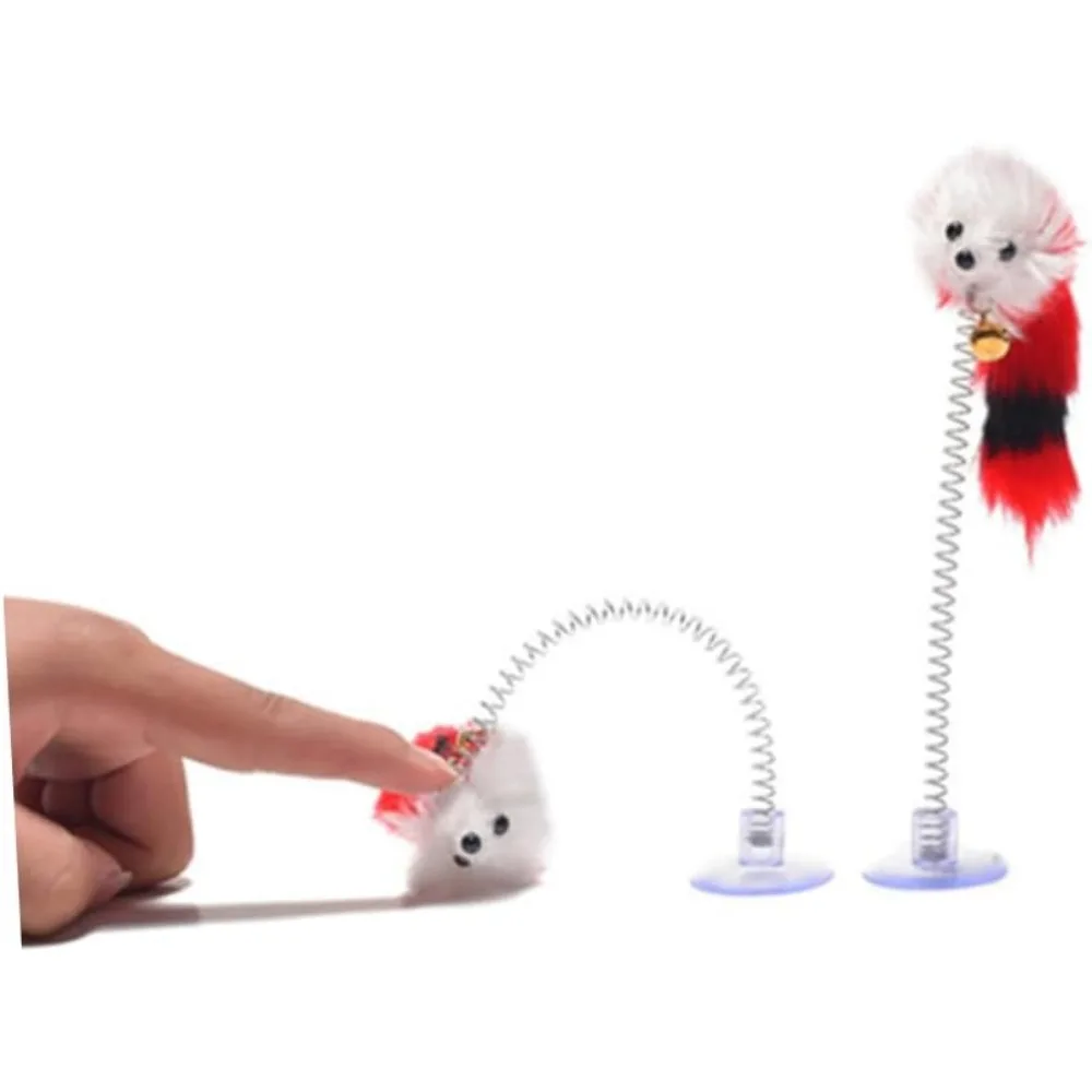 1pc Spring Mouse Cat Toys Creative Pet Toys for Indoor Cats to Random Colors for Fun Playtime,decorate in the living room