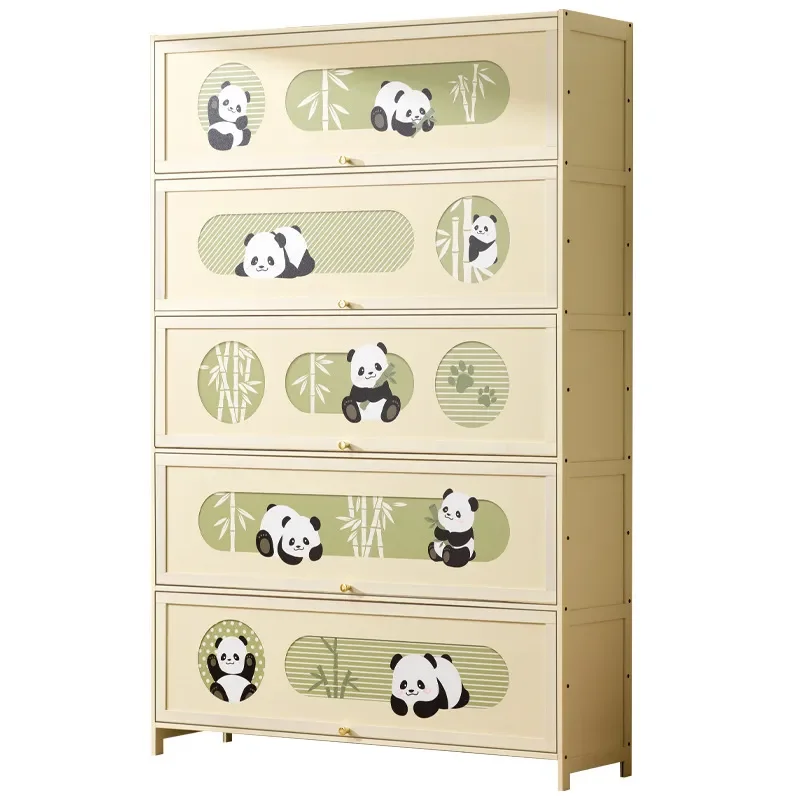 Modern Wall Mounted Shoe Rack Entryway Storage Cabinet Multi Layer Organizer for Hallway Porch Home