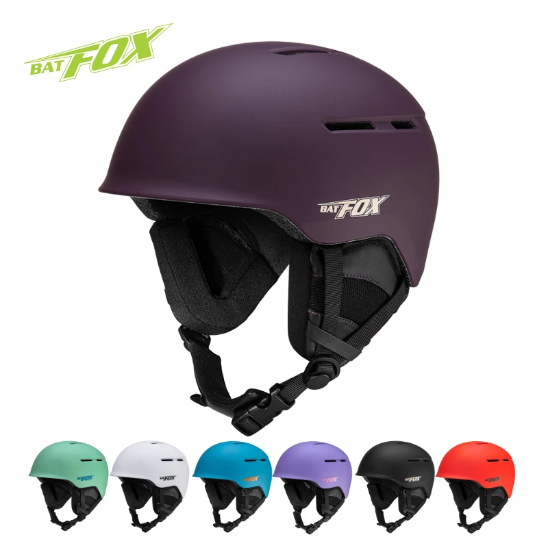 BATFOX helm Ski papan salju Pria Wanita kualitas tinggi peralatan pelindung kepala motor sepeda salju bersertifikasi CE