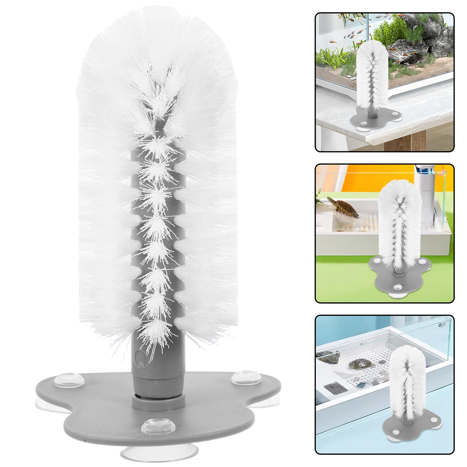 

Turtle Brush Suction Cup Scratcher Washing Reptile Accessories Pet Supplies Shell Cleaner Soft Bristles Back Massager Safe Abs