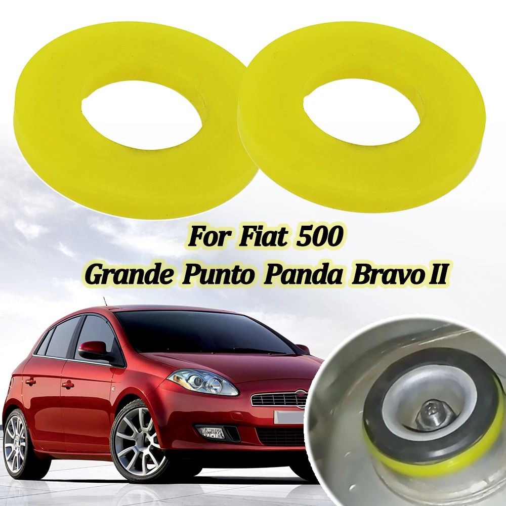 2PC Shock-Absorbing Pad Bushing Car Front Hood Strut Top Rubber Mount Tower Protector For Fiat 500 Grande Punto Panda Bravo II