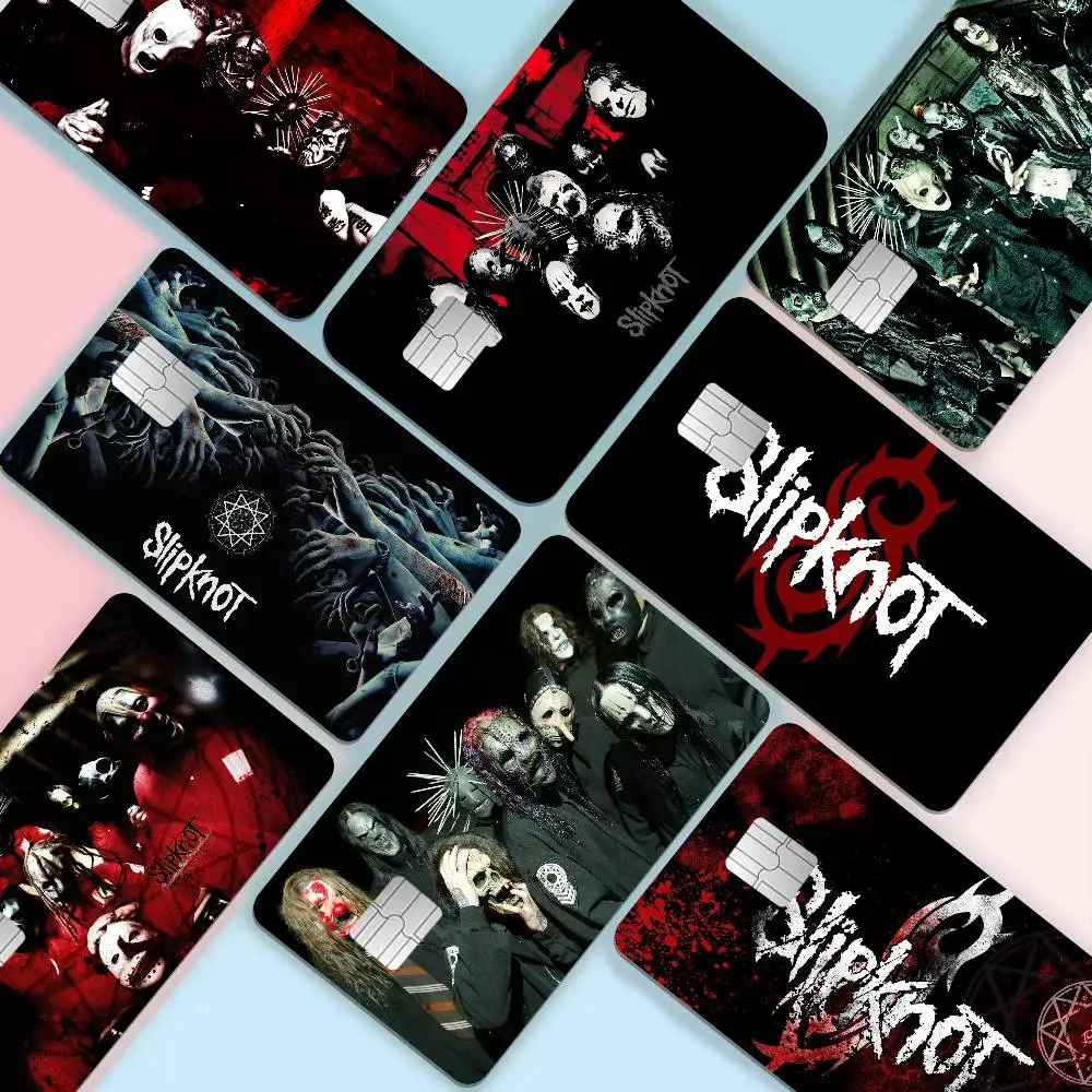 S-SlipKnotS Band Logo Diy Credit Debit Card Sticker Party Sticker Decoration Waterproof Small Chip Card Skin Sticker