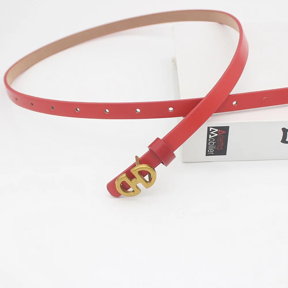 แฟชั่นเข็มขัดหนัง PU สําหรับผู้หญิงโลหะหัวเข็มขัดสายรัดเอวกางเกงยีนส์หญิงชุดกางเกง All-Match ตกแต่งเข็มขัด