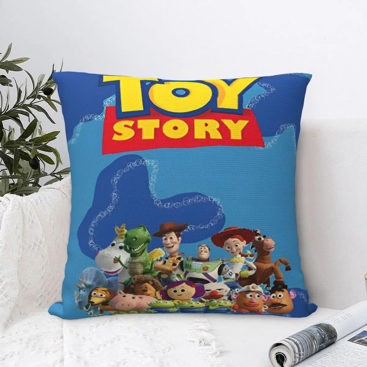 Toy Story Woody And Buzz Pillow Cover Soft Polyester Cushion Cover Decorative Throw Pillow Case Cover Bed Wholesale Multi-Size