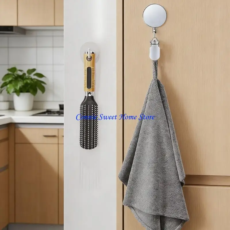 

LXAF Regulable Tension Wire Rope Towel Hangers Without Drilling Stretchable Towel Rack for Bathroom And Dormitory