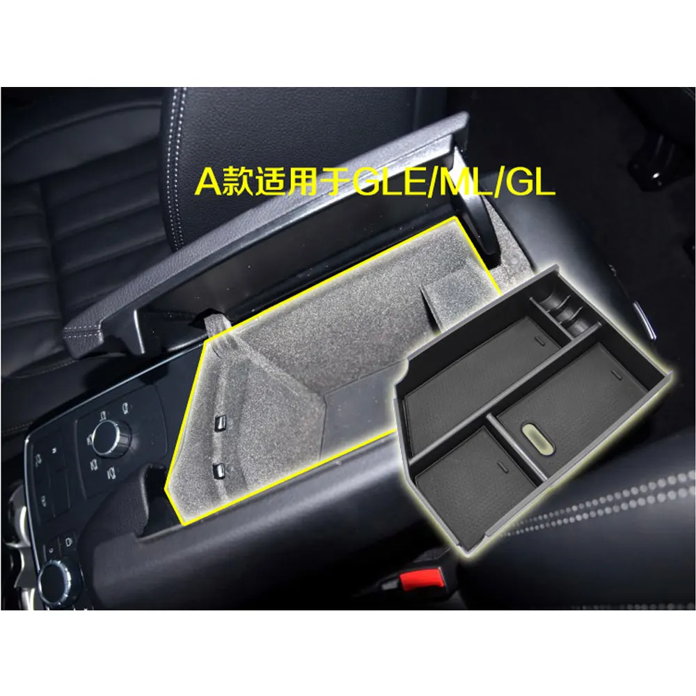 for Mercedes Benz M Class GLE W166 ML 250 350 Coupe 2012~2019 Central Armrest Storage Box Sundries Organizer Tray Accessories