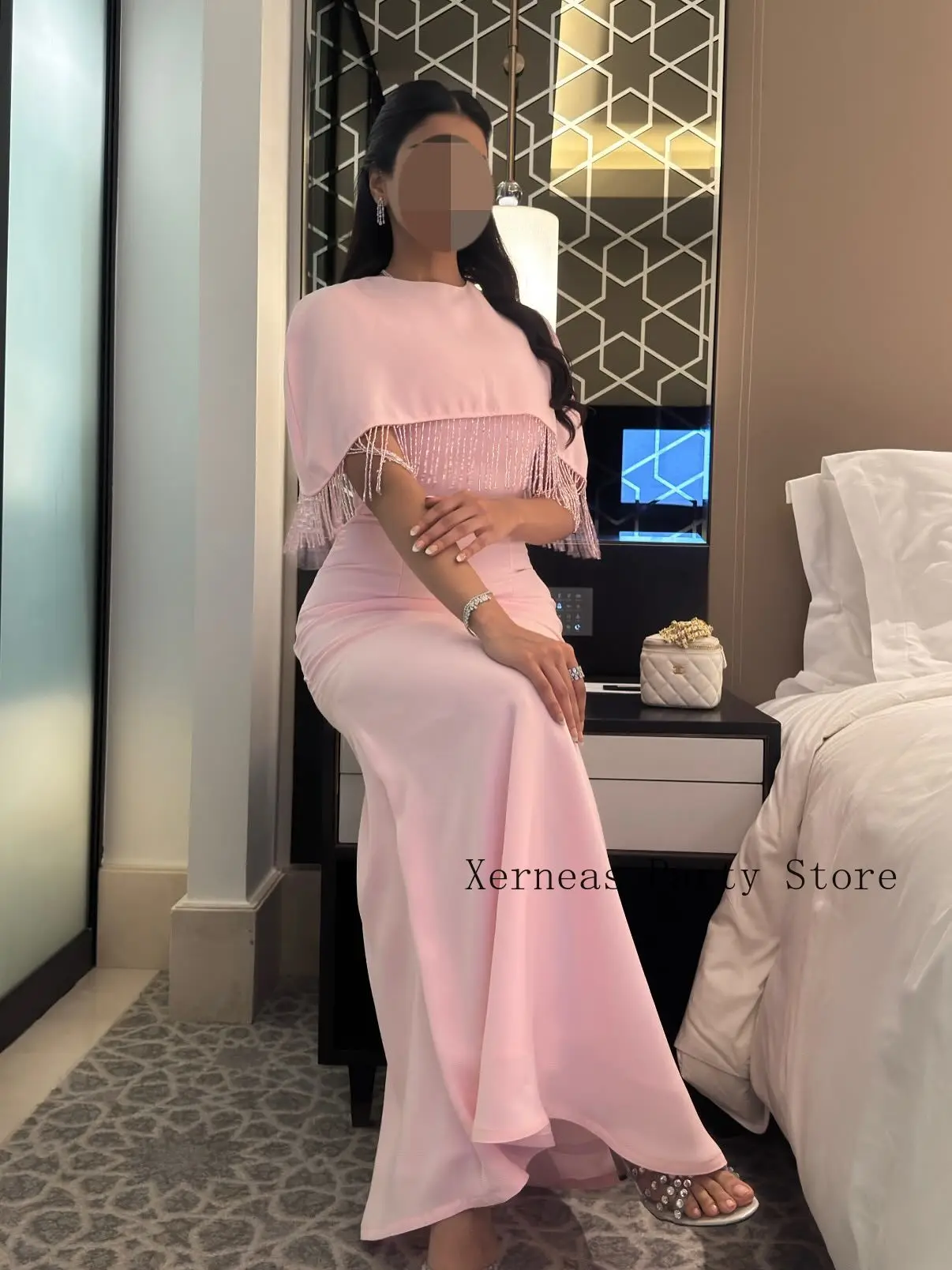 

Индивидуальное вечернее платье с бахромой, светло-розовое, женское, элегантное, роскошное, для выпускного вечера, модное, длинное, для особых случаев, 2026