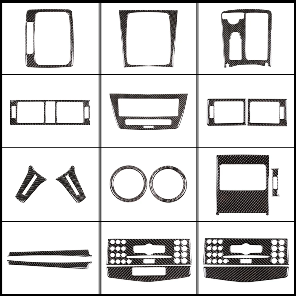 中央制御パネルステッカー,カーボンファイバー,室内装飾,モールディング,カーアクセサリー,w204,cクラス,2007-2013