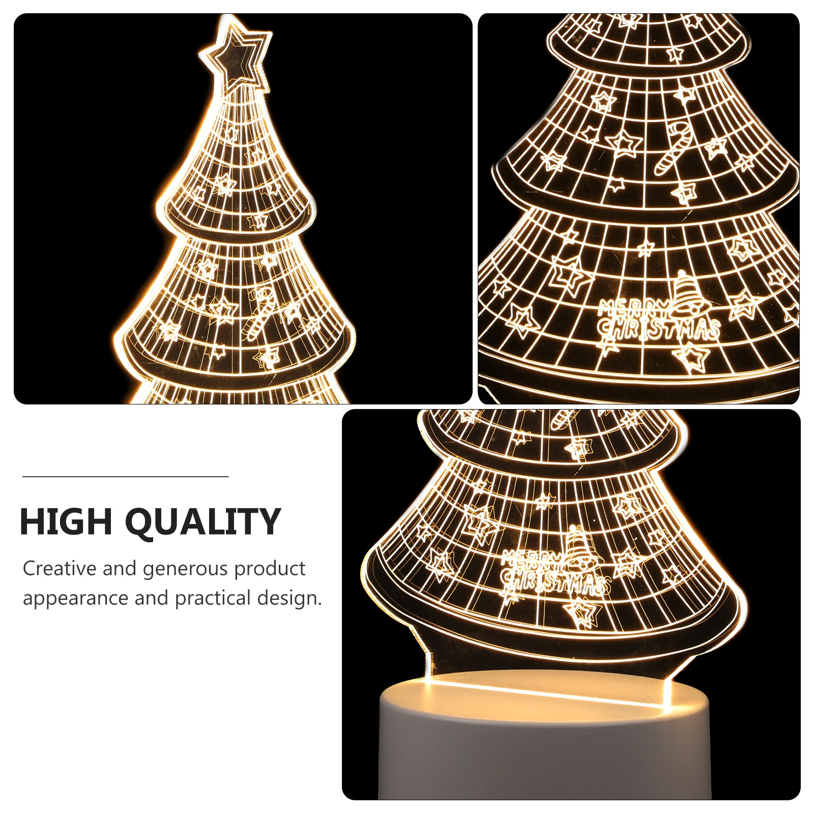 

1pc 3D Christmas Tree Night Cute Led Lamp For Bedroom Usb Powered Table Light Decorative Atmosphere Lamp Xmas Gift For Friends