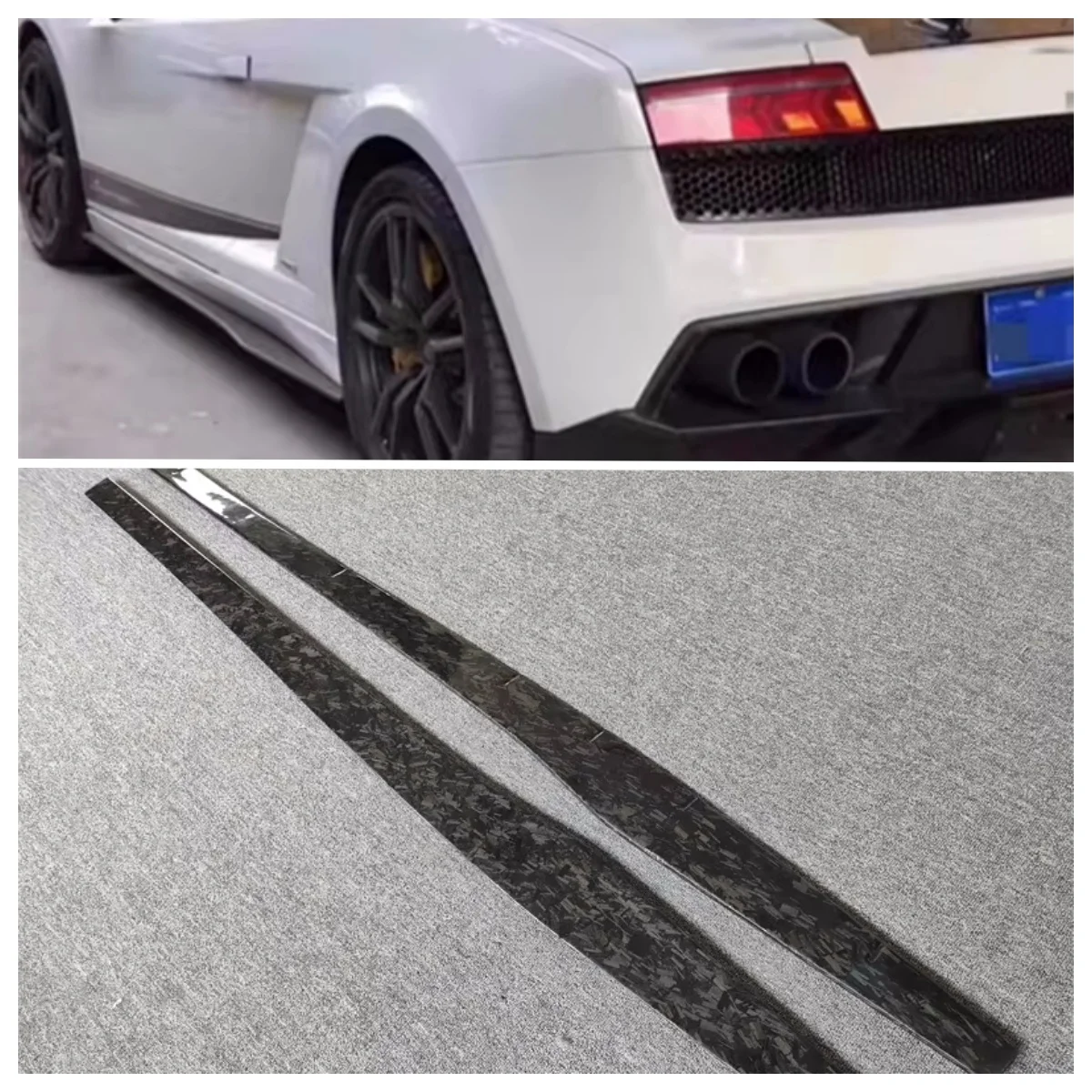 

Used for 2004-2012 Lamborghini Gallardo LP550 LP560 True Carbon Fiber Forged Pattern Side Skirt Body Kit