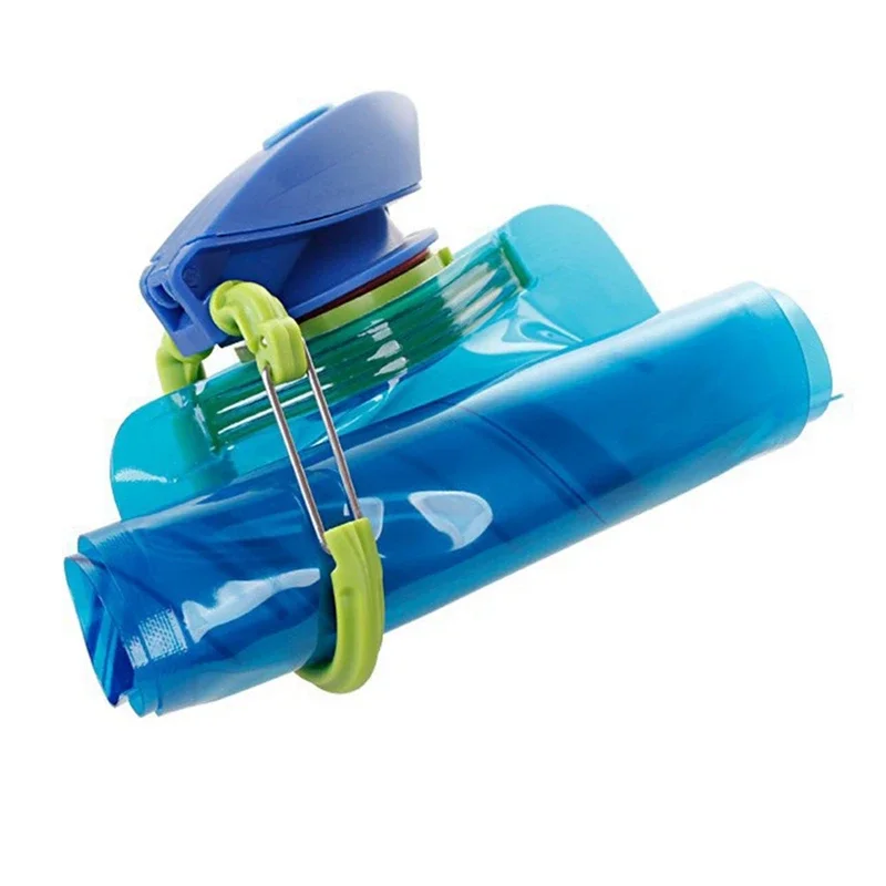 1pc 700ml Portable Ultra Light Folding Soft Water With Handle Hanging Hook Camping Stuff Bag For Outdoor Sports Camping