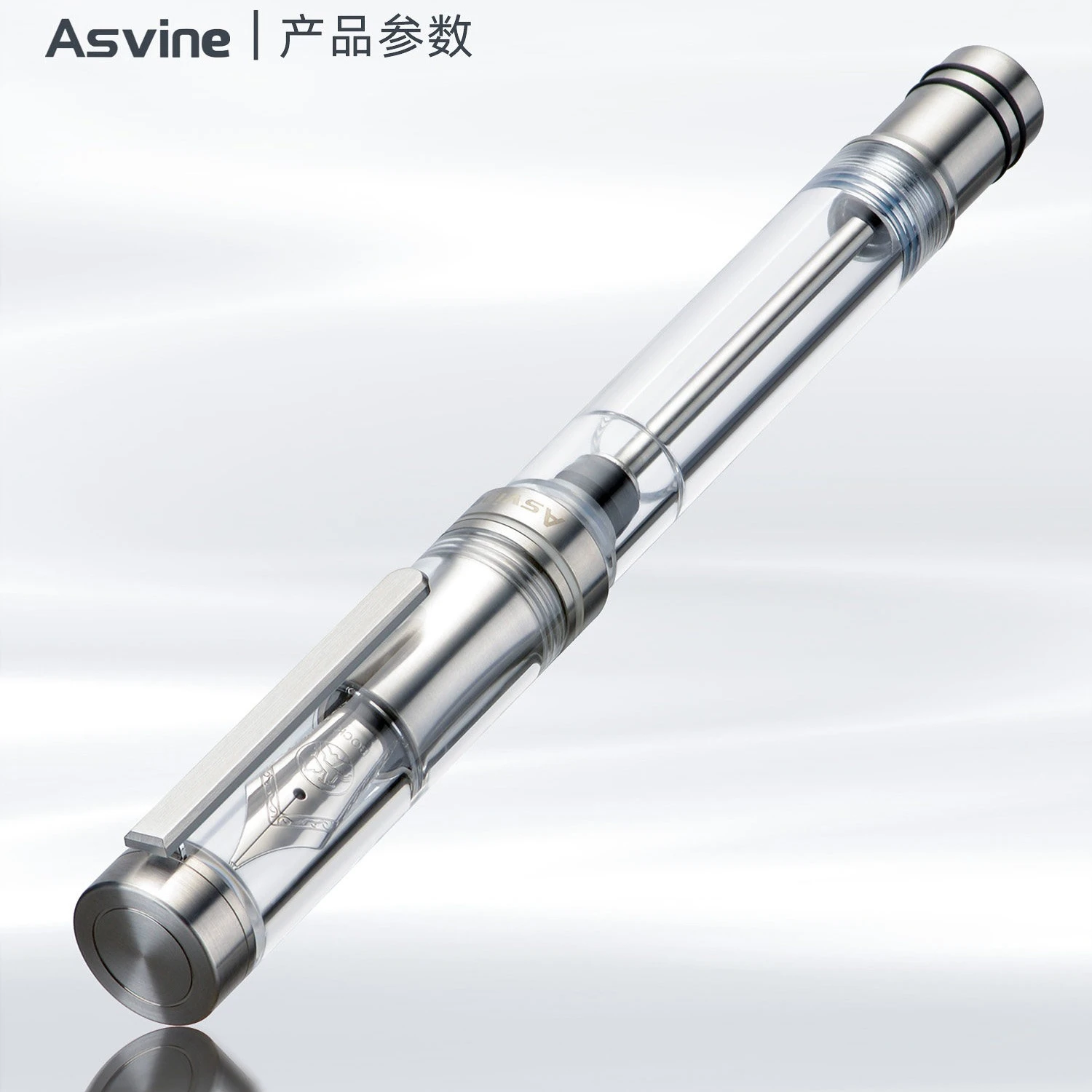 

Перьевая ручка Asvine V200 P36 Titanium Vacuum Filling с пером Bock / Bock EF/F/M/B, матовая черная акриловая, с радужным эффектом, для плавного письма