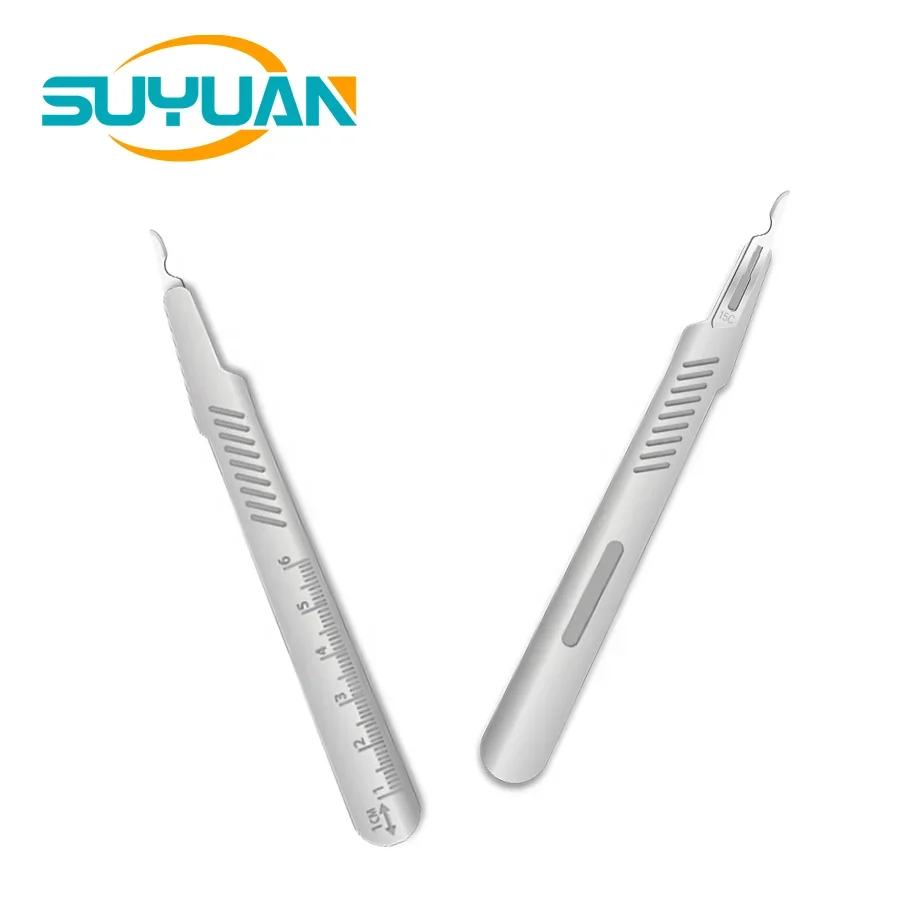 Sterilized Disposable Stainless/Carbon Steel 15C Surgical Medical sc alp el Blade 15C With Plastic Handles