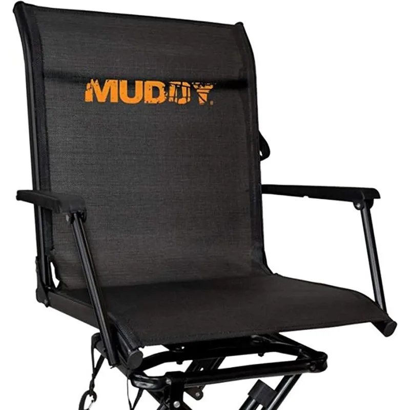 MUDDY MGS400 Flex Tek 360 Degree Swivel-Ease Portable Ground Camping and Hunting Seat with Wide Seat