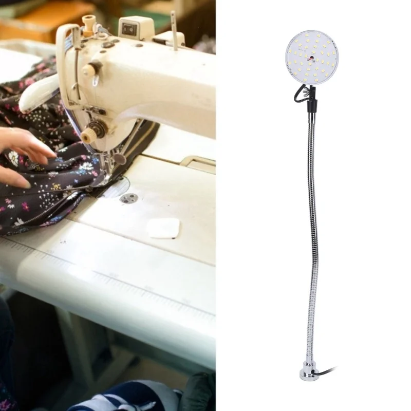 

Светодиодный светильник для станков 15 Вт с гибким магнитным основанием на гибкой стойке 50 см, магазинная лампа для инструментов для токарного станка, рабочая скамейка, канализация, промышленная вилка европейского стандарта