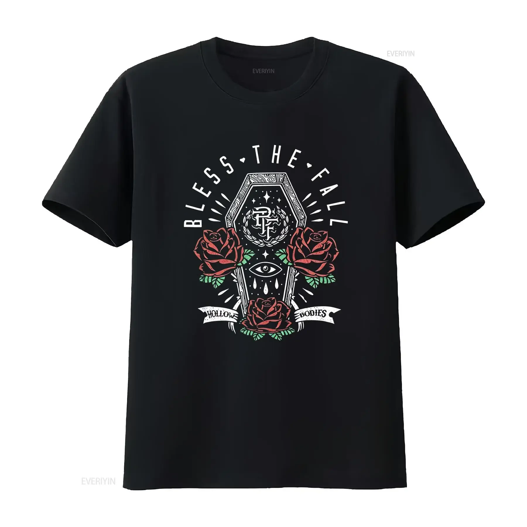 Hollow Bodies Blessthefall Band T Shirt Classic Black S 5XL 1K0239 vintage Washed Top For Everyday Wear Breathable Versatile