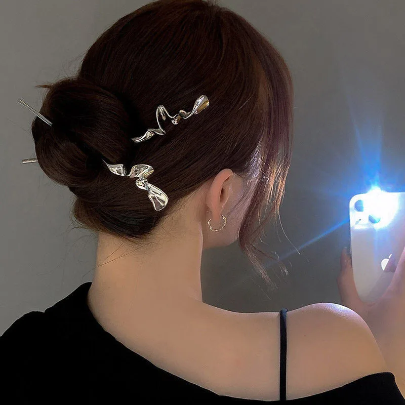 Horquillas y pasadores de metal vintage para mujer, accesorios para el cabello, horquillas para moños, horquillas decorativas, joyería para el cabello