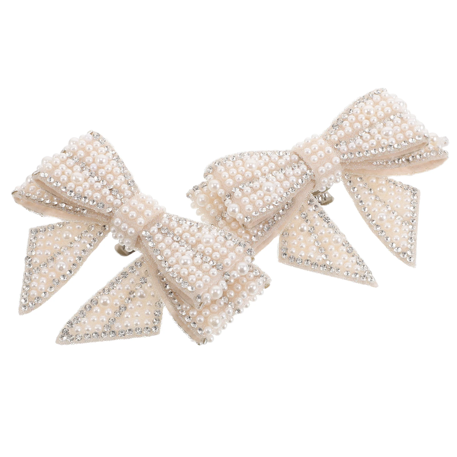 

2Pcs Elegant Pearl Shoe Clips Rhinestone Bow Decorations Bridal Wedding Formal Events High Heels Accessories Bridal Shoe Clips