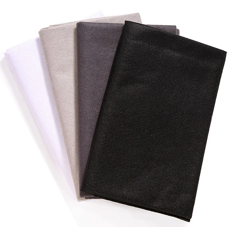 90X92CM Pure Color Soft Felt Fabric Grey White Black Nonwoven Cloth Needlework DIY Sewing Crafts Materials Clothes Supplies