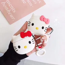 3D Hello Kitty Bluetooth-compatible Earphone Set PC Hard case Earphone Case for AirPods 1 2 Pro 3 Pro2 Cover