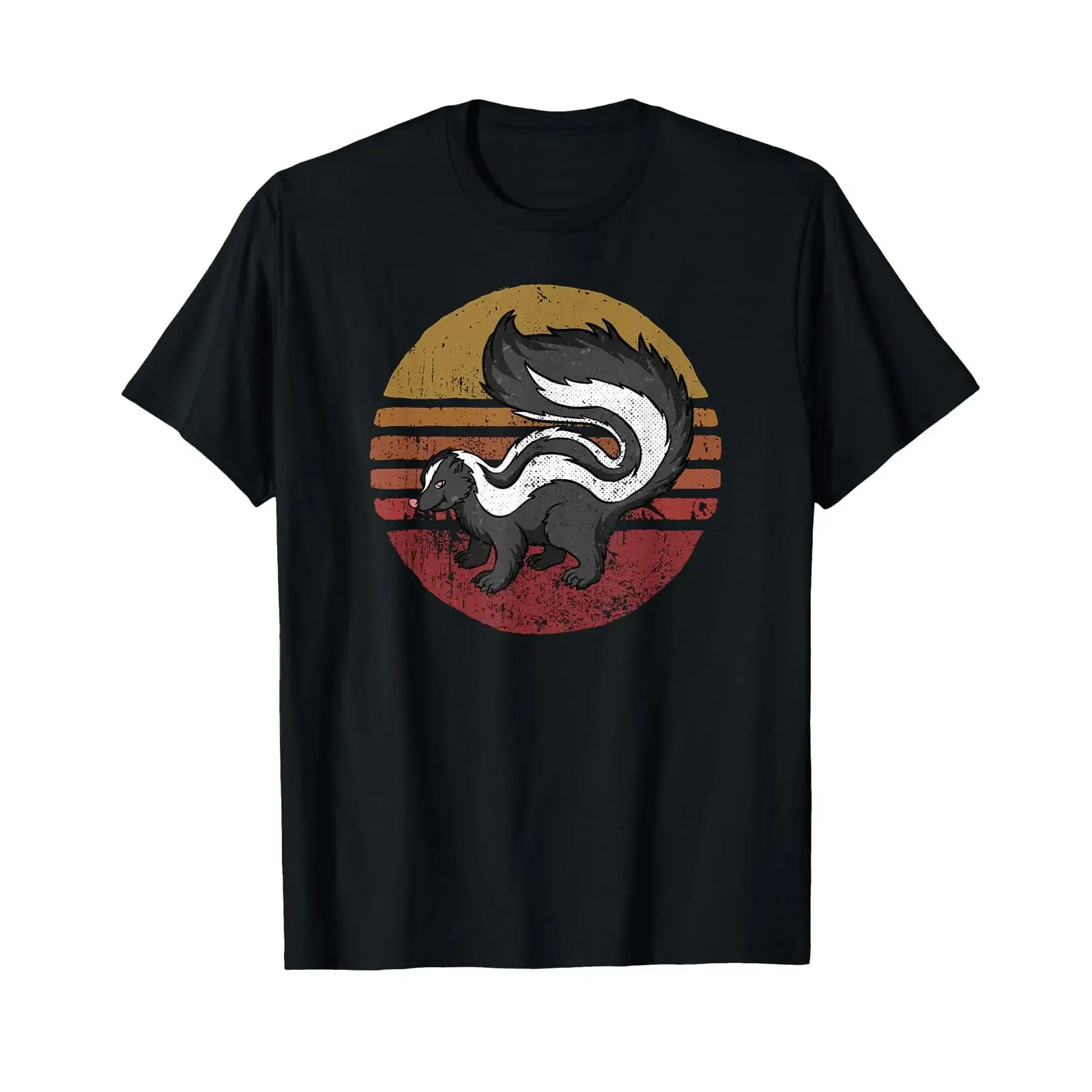 Vintage Skunk Sunset Cute Wildlife Animal Lover T Shirt vintage Washed Comfortable streetwear Soft Stretched Stylish fashion