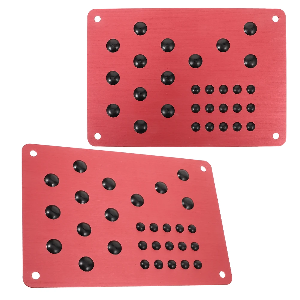 

2pcs Aluminum Alloy Car Pedals Durable Nonslip Easy Installation Stylish Foot Rest Brake Parts Floor Mat Protector