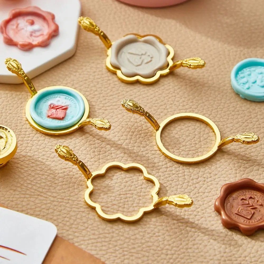 도구 봉투 약혼 스크랩북 왁스 씰 스탬프 링 왁스 링 모양 홀더 왁스 씰링 셰이퍼 씰링 왁스 몰드 홀더