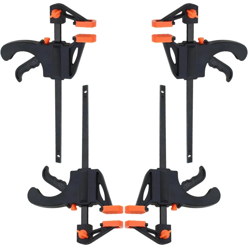 4PCS 4 Inch Quick Grip Clamps Bar Single Hand Ratchet Woodworking Wood Bonding