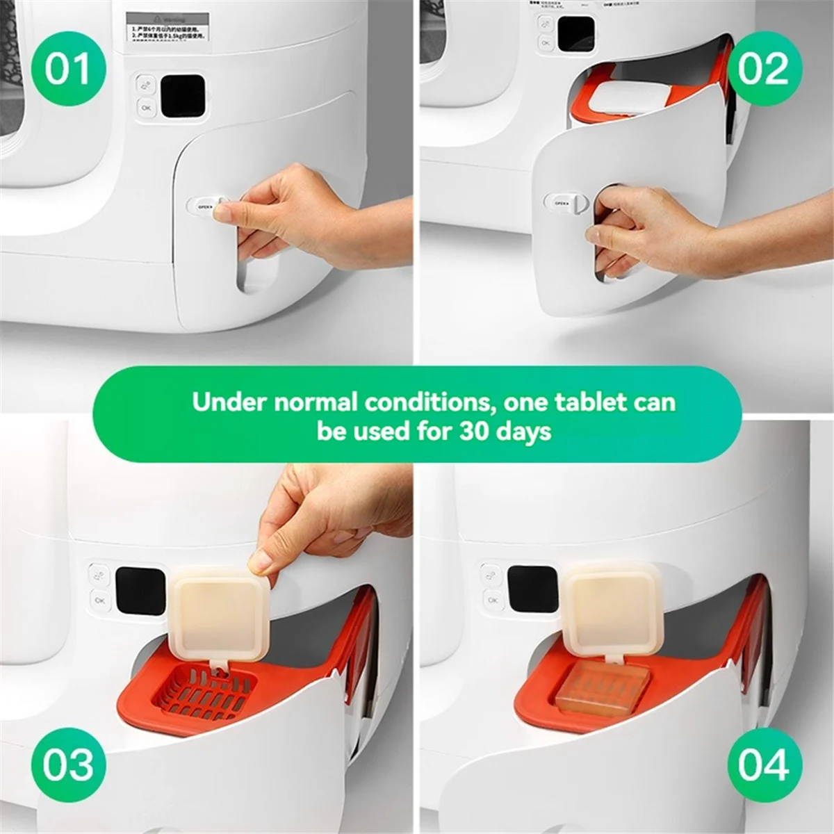 البيع بالتجزئة! N50 مزيل الرائحة ل PuraMax التنظيف الذاتي صندوق نفايات القطط مرحاض القط التحكم في الرائحة مكعبات مزيل العرق 3 قطعة