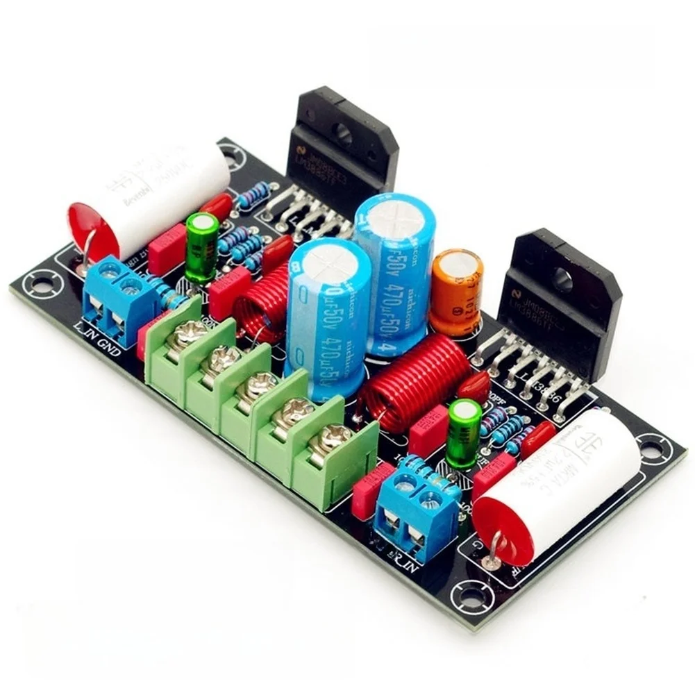 LM3886-Based Dual Channel Audio Power Board for Custom Electronics Projects 68W x 2 Output DC 20V to 35V Input Range
