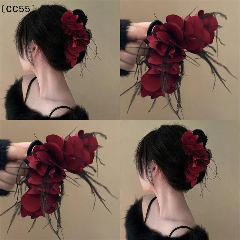 Mehrschichtige Blütenblatt-Haarklammer Modische Haarspange für Damen Elegante Haarkralle Vielseitiges Haar-Accessoire〔CC55〕