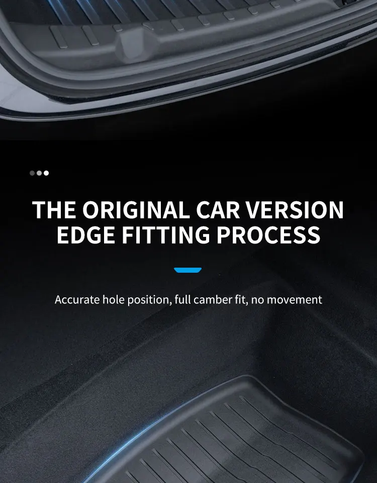 Für Tesla 2024-2026 Model 3 Highland – TPE Wasserdichte Vorder- und Heckkoffer-Matten, Schützende Auto-Polster-Sets – Detail 5
