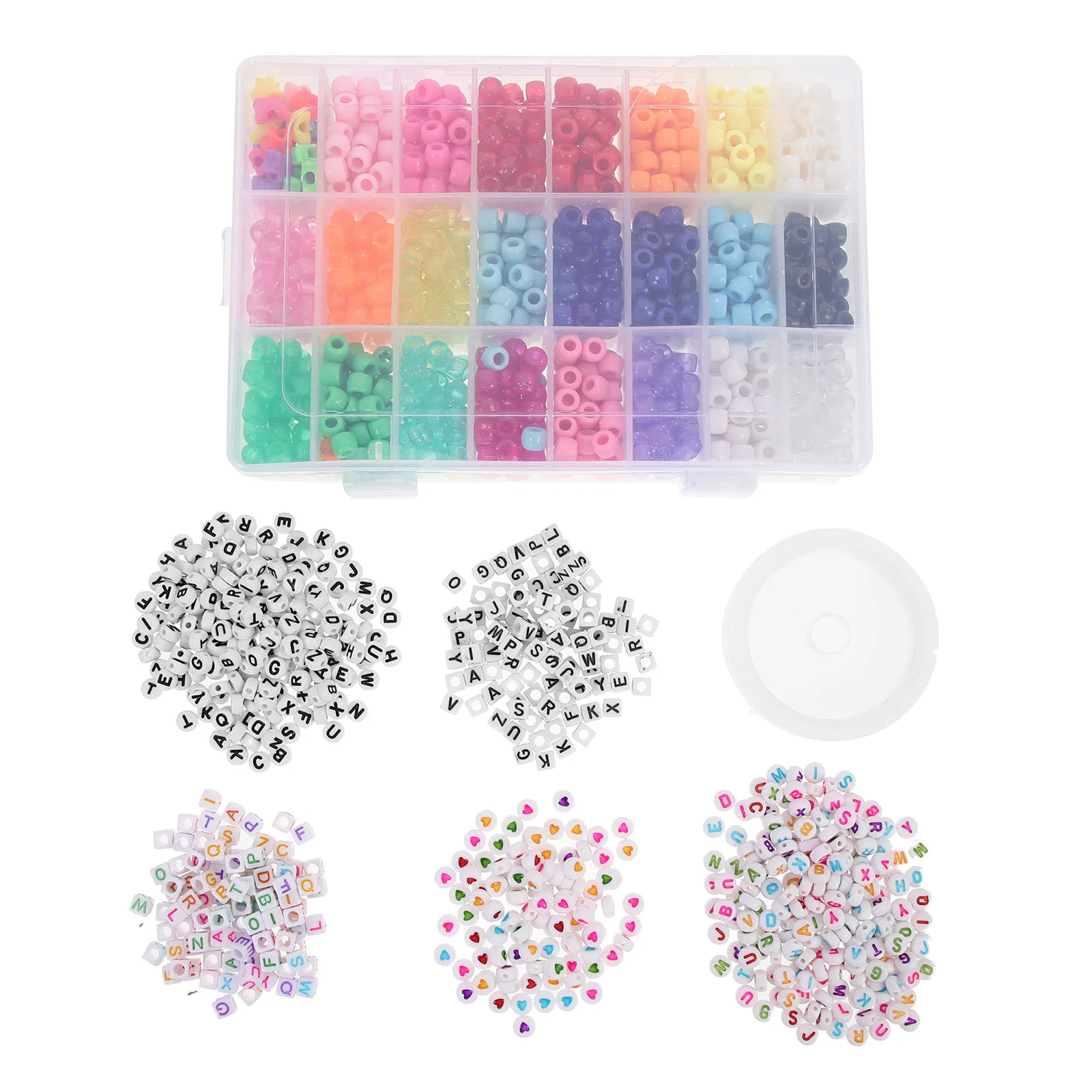 

1 Set Alphabet Loose Letter Beads For Diy Jewelry Making Crafts Necklace Bracelet Anklet Beaded Curtain Spacer Beads Charms