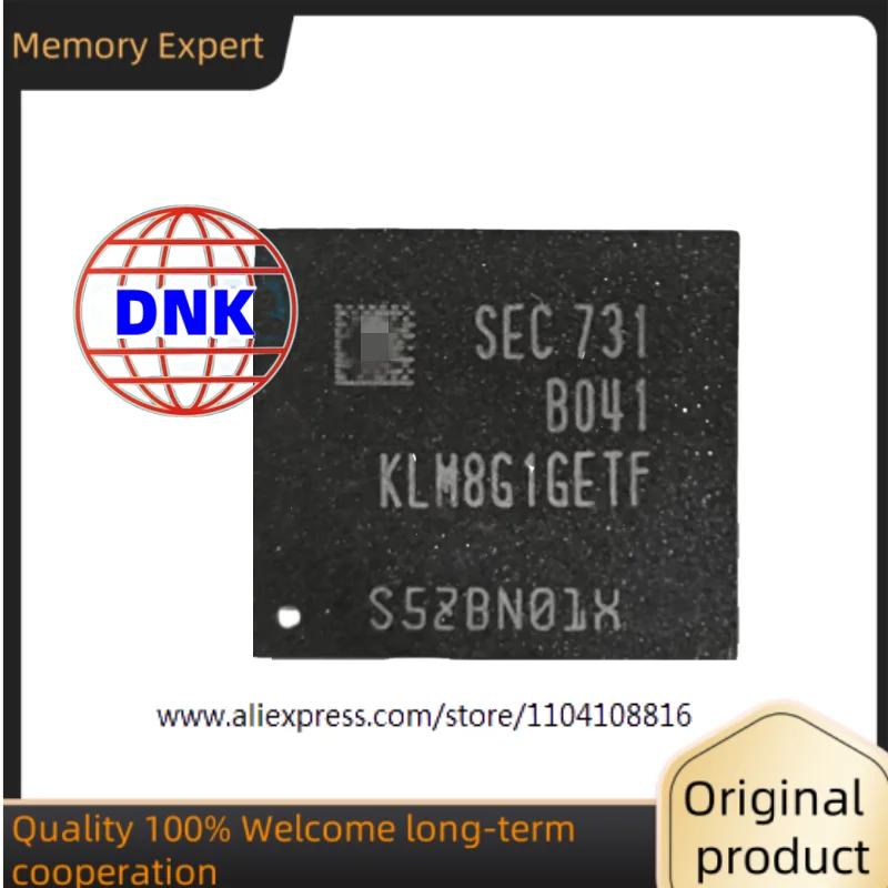 KLM8G1GETF-B041 Brand new and original BGA153 EMMC 5.1 8GB IC