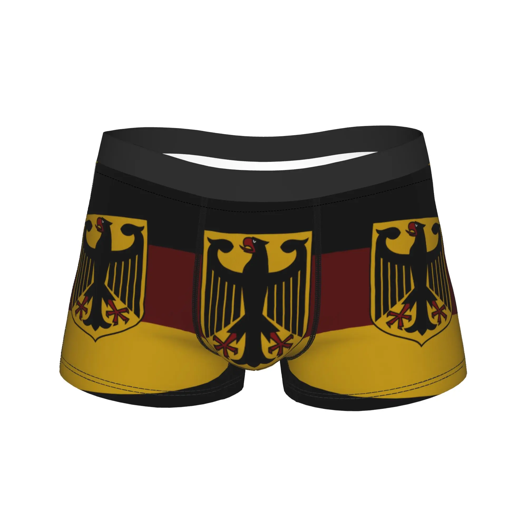 German Flag with Federal Eagle Emble Underwear  Elastic Panties Print Shorts Briefs For Male Pouch Oversize Boxer Shorts
