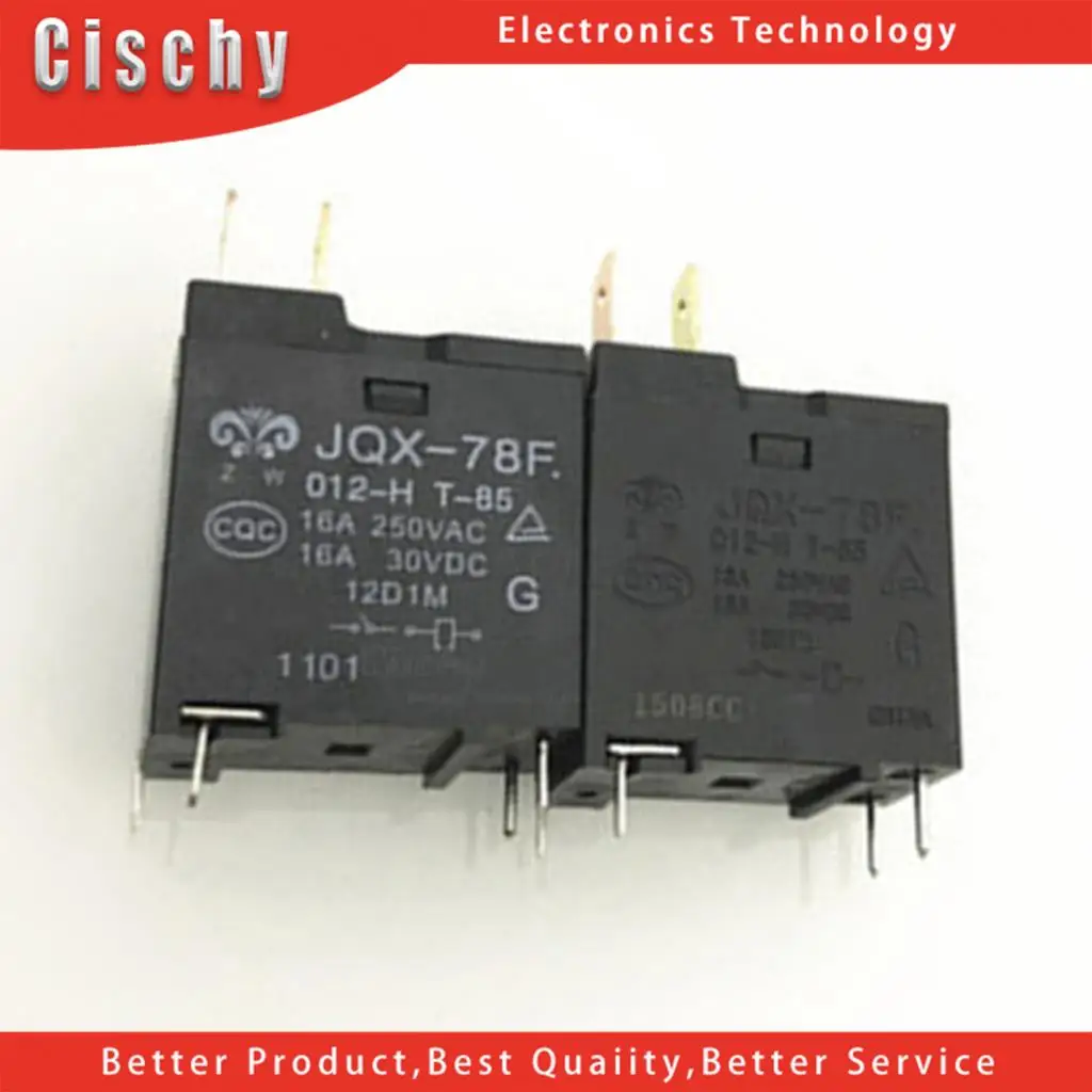 1pcs/lot JQX-78F 012-H T-85 12VDC 16A relay Microwave oven water heater commonly used In Stock