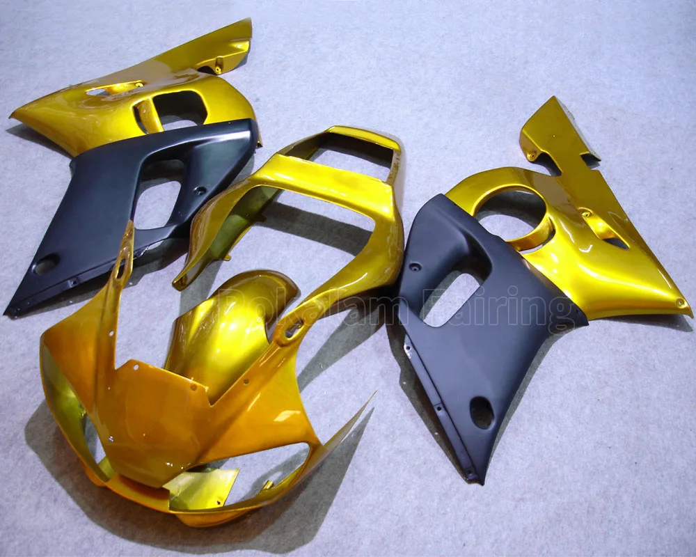 YZF600 R6 98 99 00 01 02 Fairing For Yamaha YZF R6 1998-2002 Golden Black Fairing (Injection Molding)