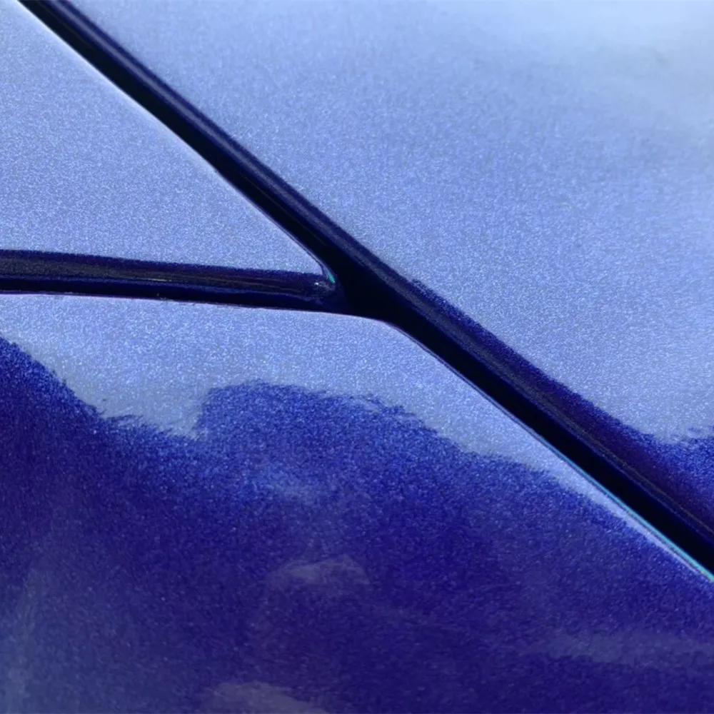 Pellicola protettiva adesiva per auto in vinile metallizzato lucido blu galassia con pellicola protettiva per auto con bolle libere