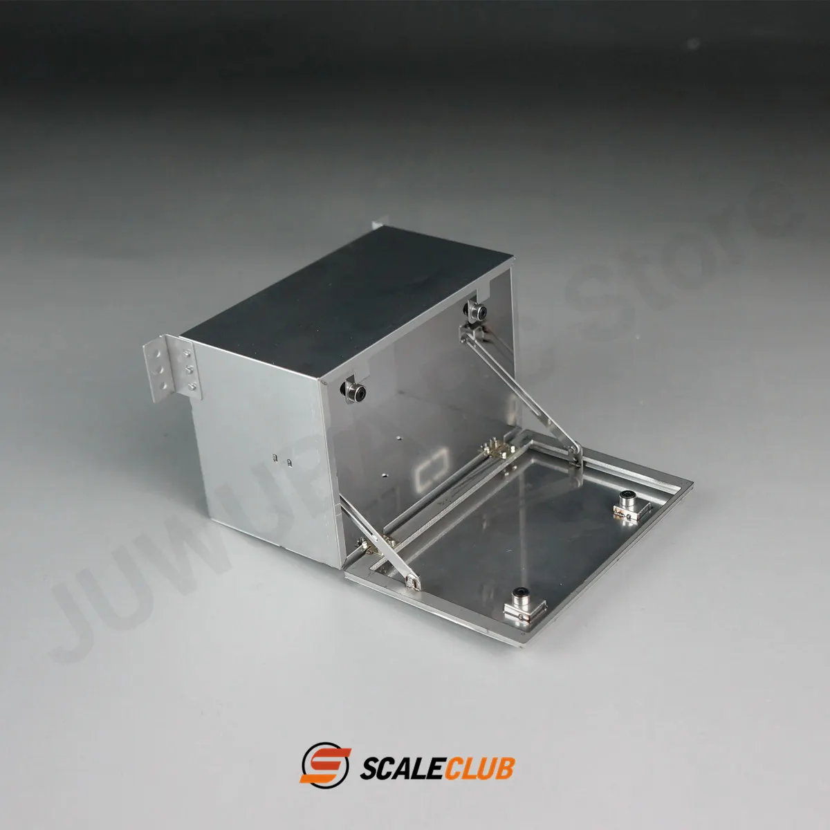 Scaleclub 1:14 Metal Toolbox 90mm Storage Box Container Battery Box For Tamiya Tractor Truck 770s MAN TGX Arocs Actros Fh16