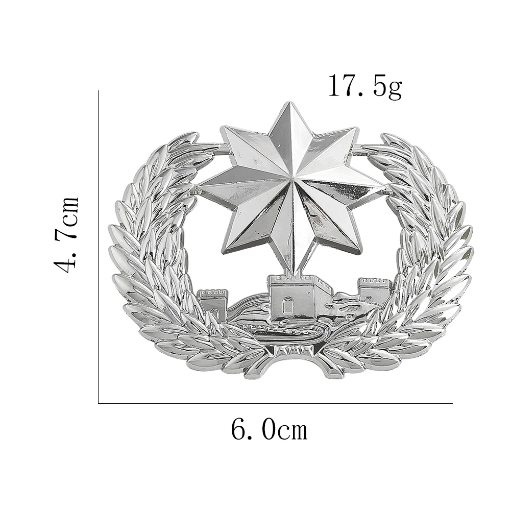 Men's Cap Badge Ornament Fashion Octagonal Star Pin for Backpacks Hat Bag Clothes Decoration Accessories Cockade Brooches