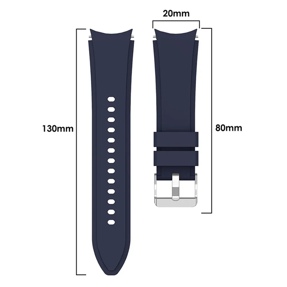 20mm Band for Samsung Galaxy Watch 4/5/6 44mm 40mm 5 Pro 45mm Silicone Strap Correa Galaxy Watch 6 Classic 47mm 43mm Bracelet