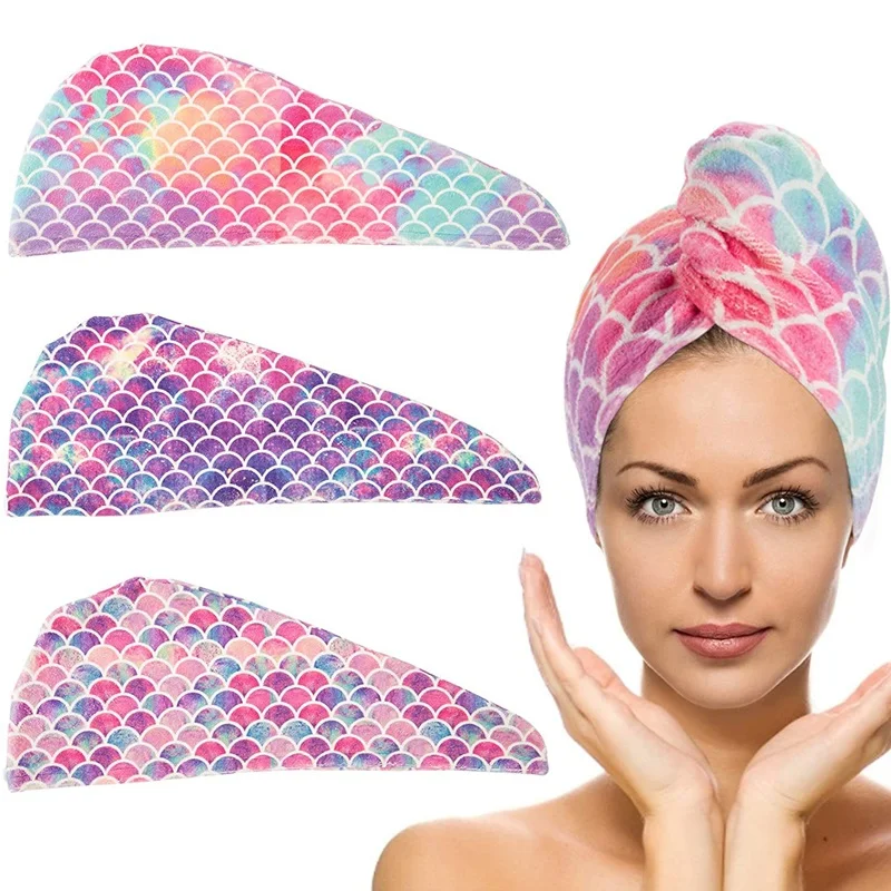 

Women Long Hair Quick-Dry Hair Towel Soft Microfiber Towels Shower Cap Towel Bath Hats for Women Dry Hair Cap Lady Turban Head