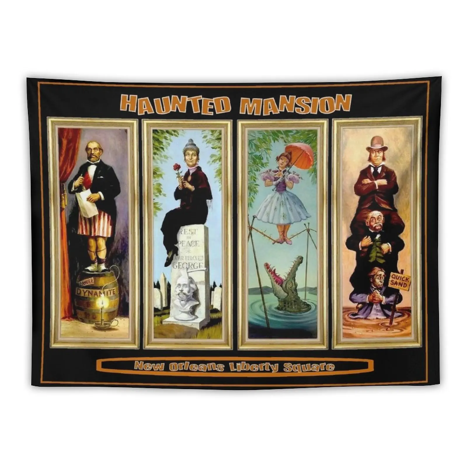 

HAUNTED MANSION : Vintage New Orleans Liberty Square Prints. Tapestry Wall Mural Cute Room Decor